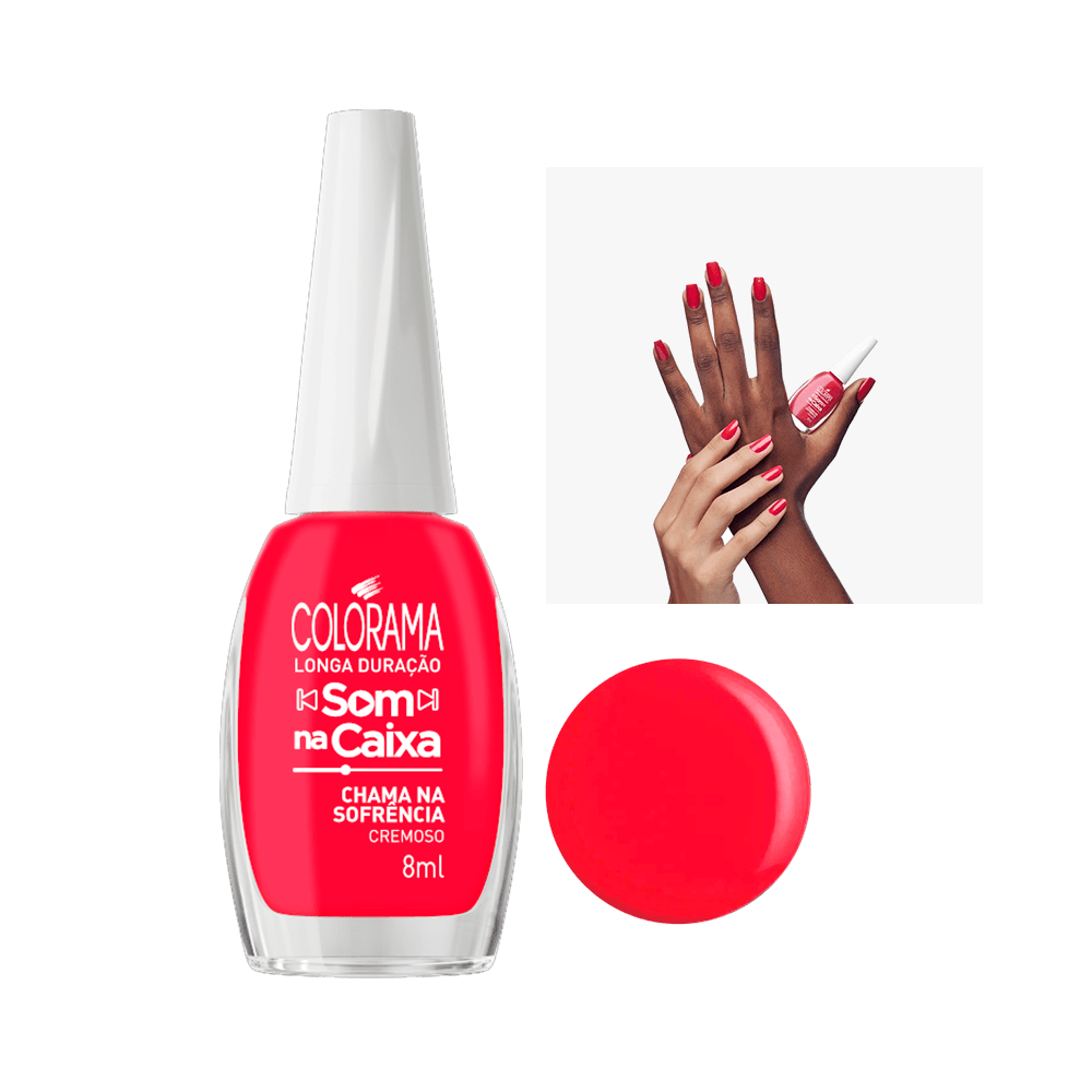 Esmalte Colorama Som Na Caixa Chama na Sofrência 8ml tom vermelho cremoso
