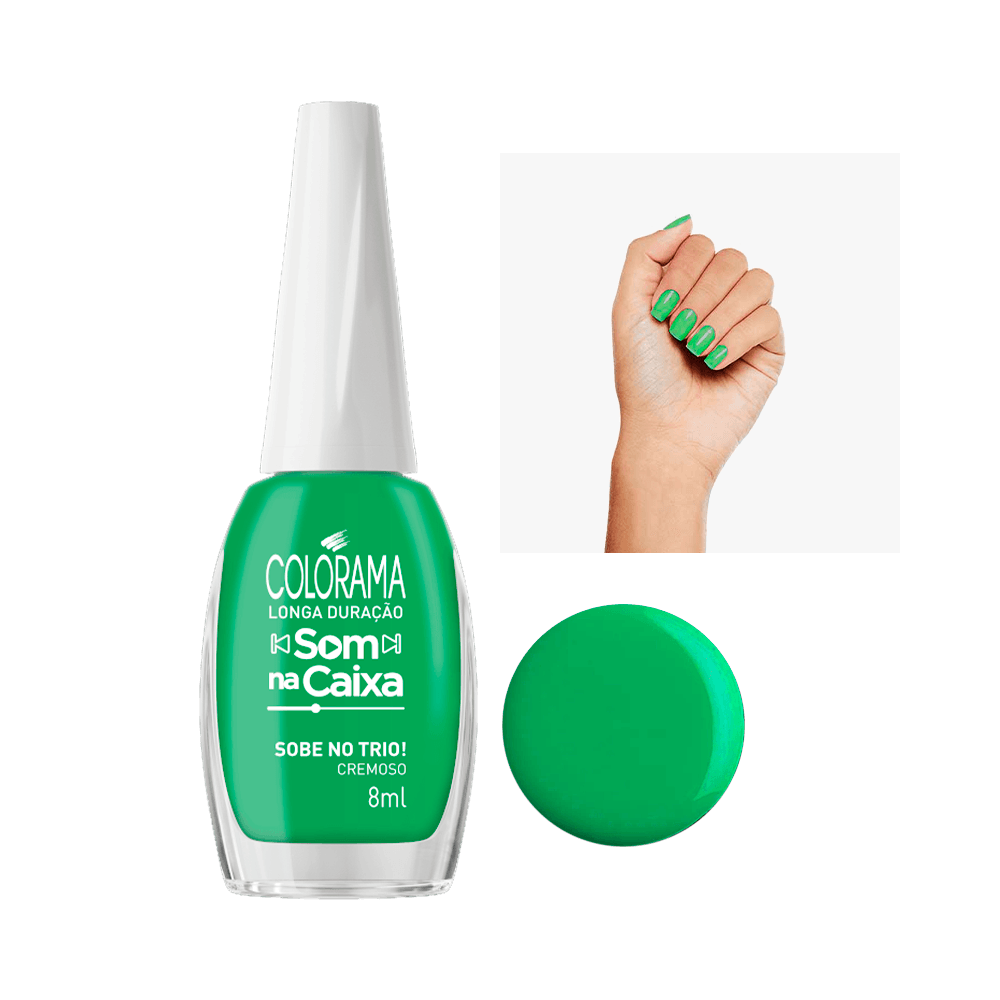 Esmalte Colorama Som Na Caixa Sobe no Trio verde cremoso 8ml
