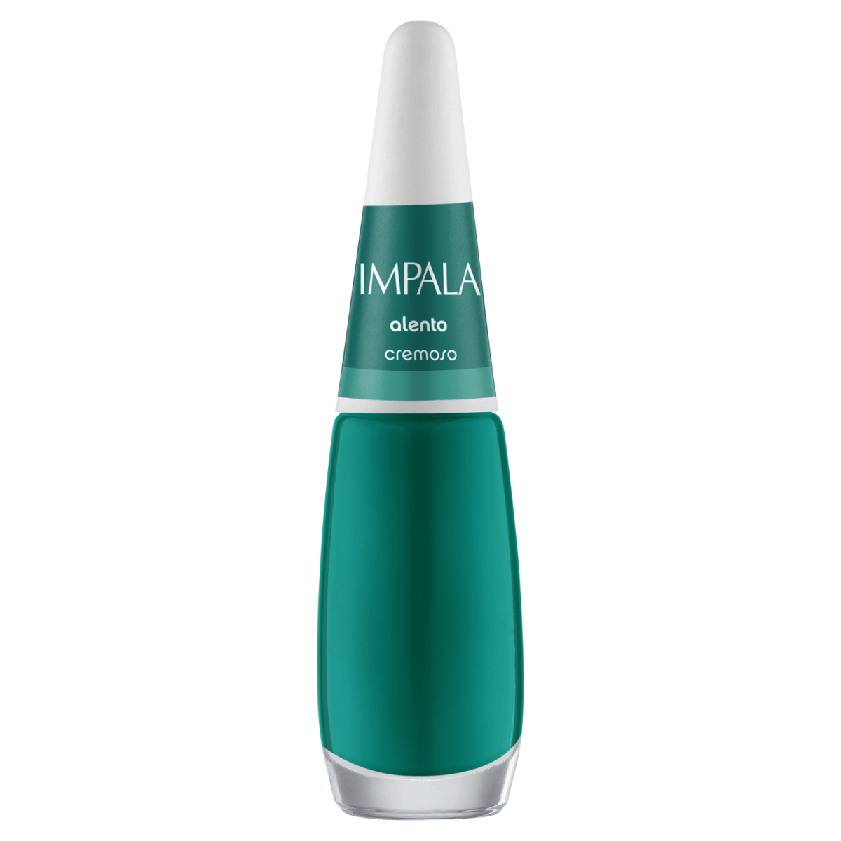 Frasco do esmalte Impala Alento com rótulo e tampa branca