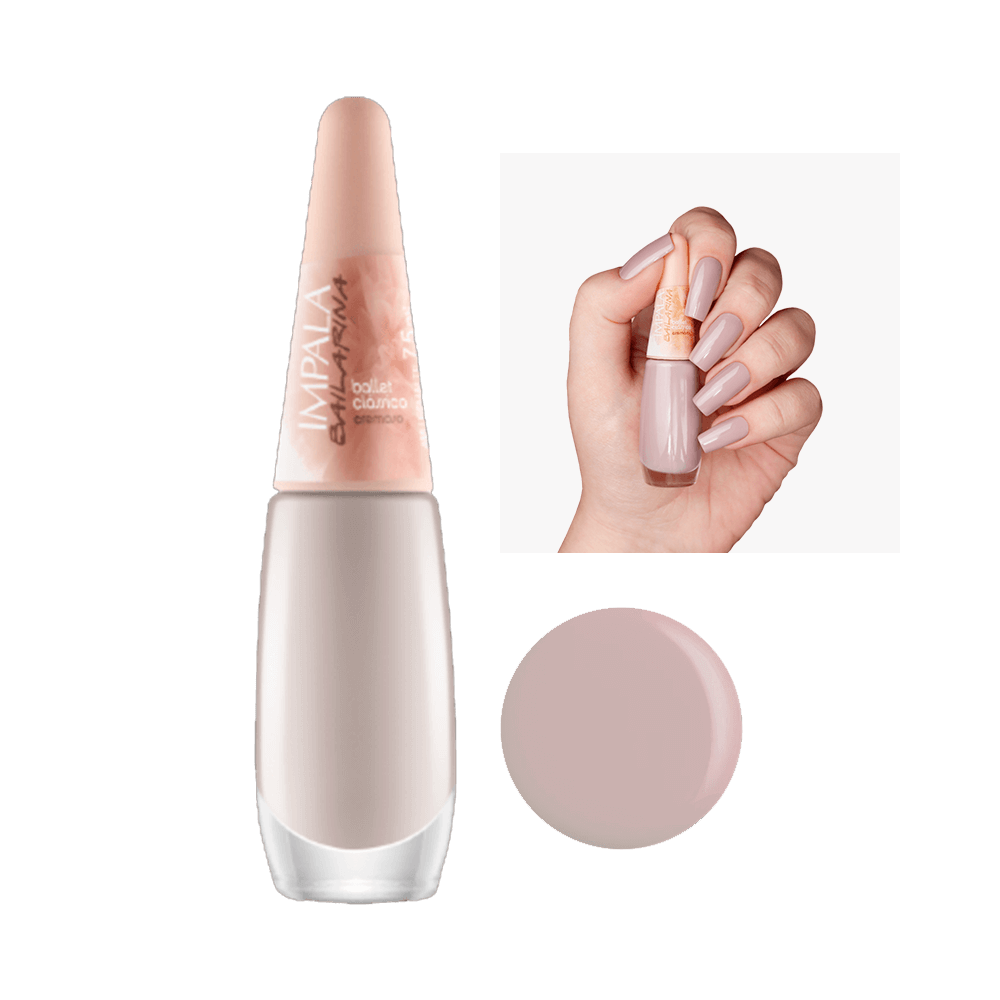 Esmalte Impala Cremoso Bailarina Ballet Clássico - frasco em fundo branco