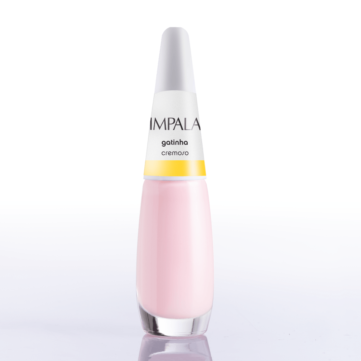 Frasco de esmalte Impala Cremoso cor Gatinha visto frontalmente