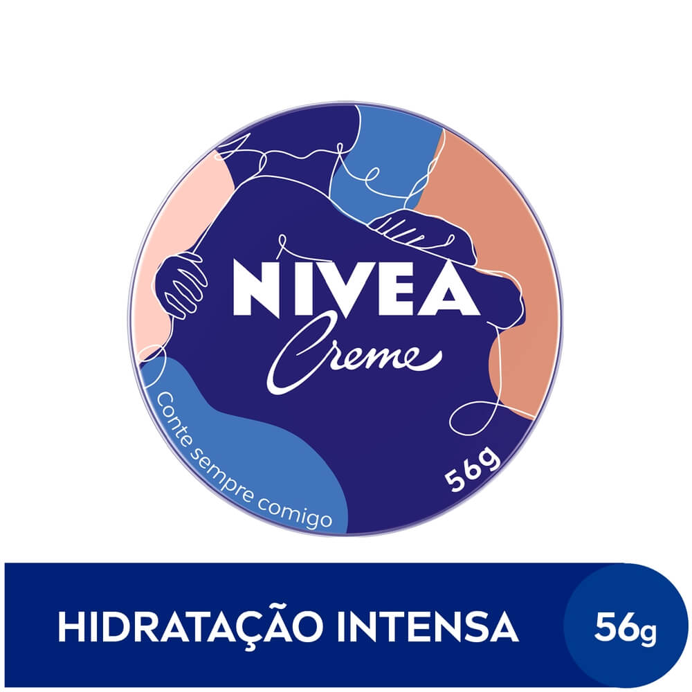 Creme Hidratante Nivea Edição Limitada 56g - lata azul com design artístico