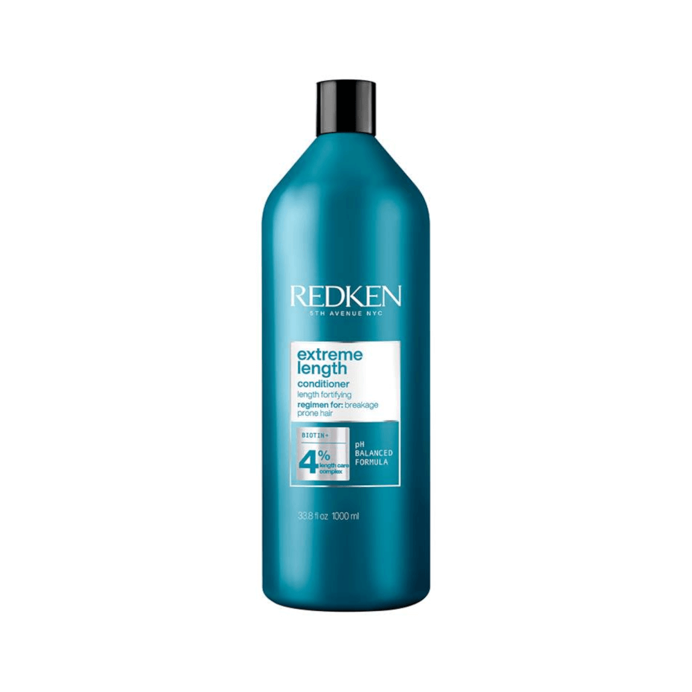 Shampoo Redken Extreme Length 1000ml - frasco azul petróleo