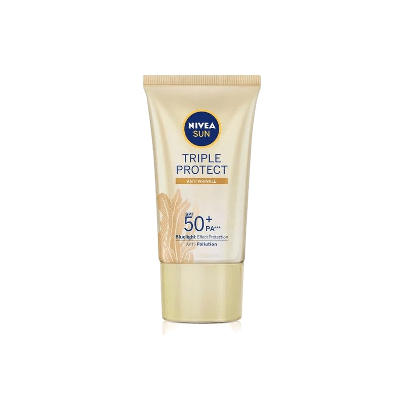Detalhe da bisnaga do protetor NIVEA SUN Tripla Proteção FPS 50