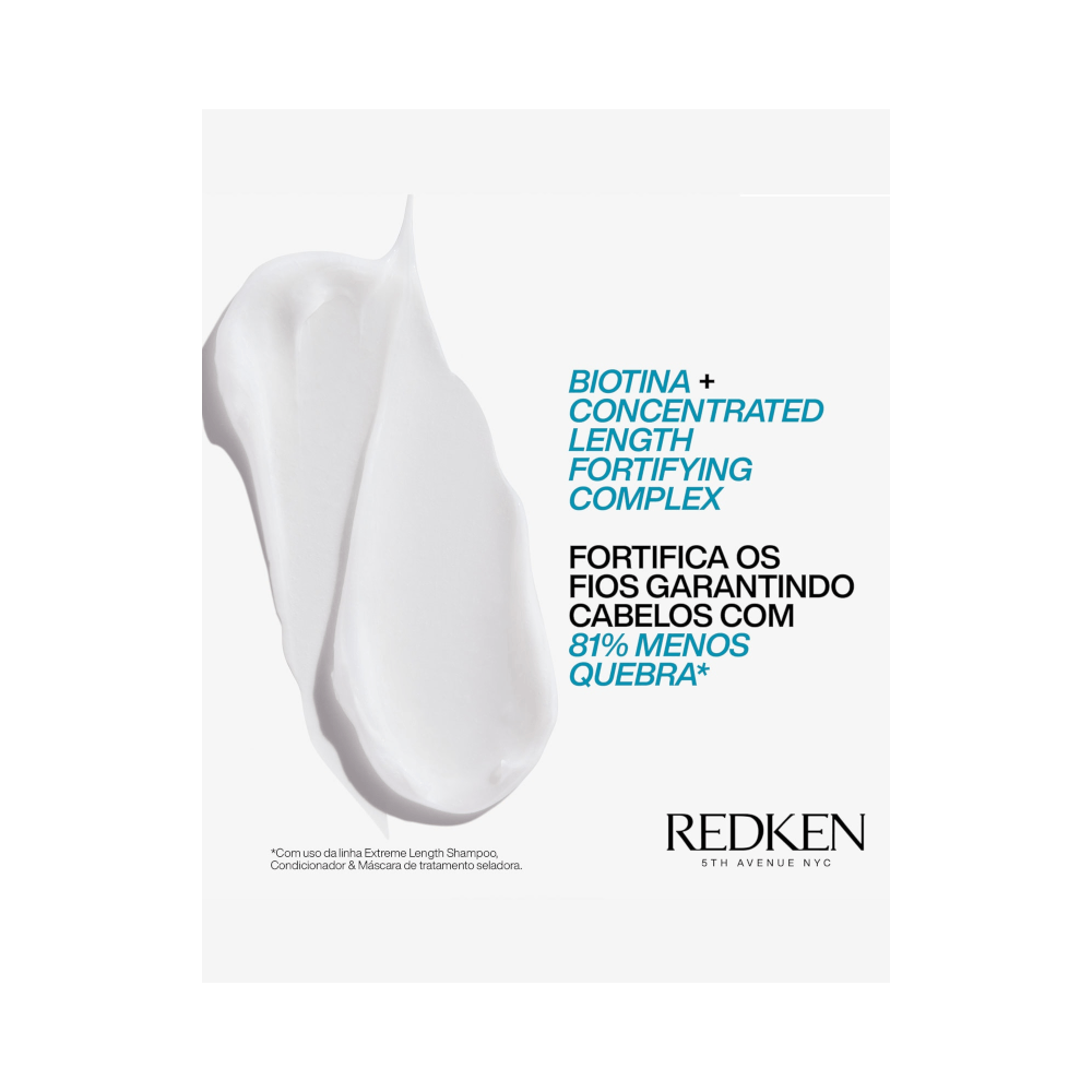 Textura cremosa do condicionador Redken Extreme Length