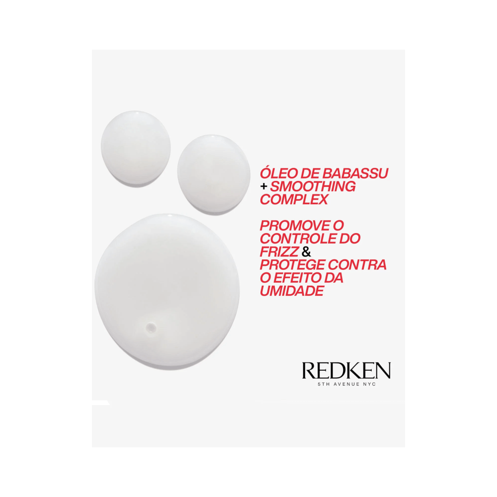 Textura do Shampoo Redken Dismiss Frizz e ingredientes ativos