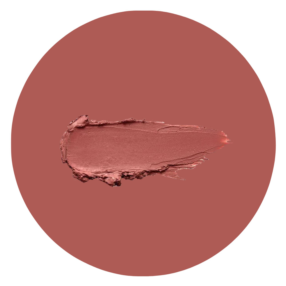 Amostra da cor Nude Rose com textura cremosa e aspecto matte