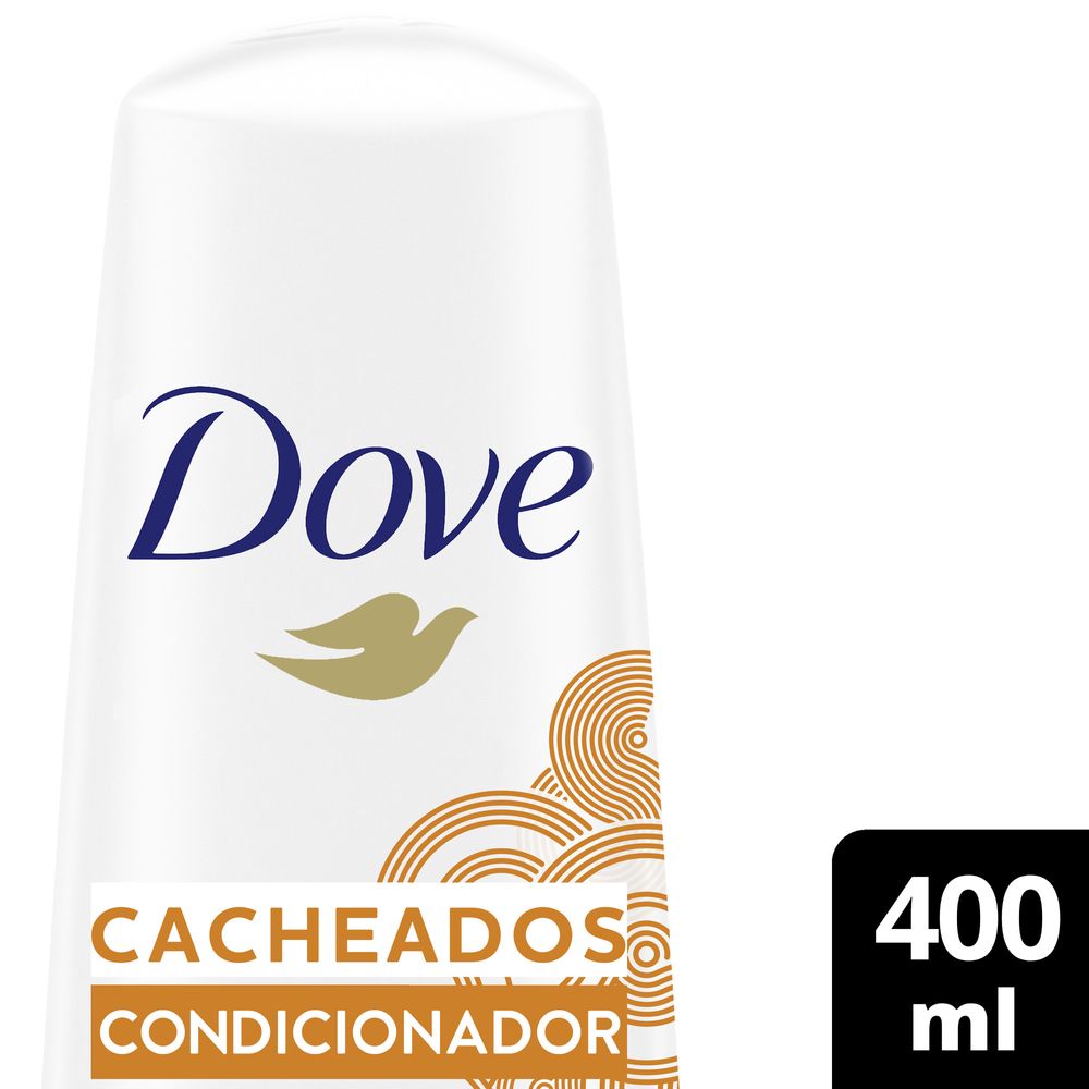 Frontal do condicionador Dove Texturas Reais Cacheados 400 ml