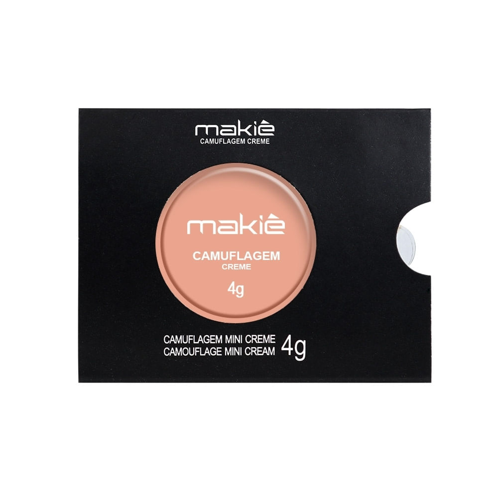 Mini Corretivo Creme Makiê Camuflagem Cover UP 4g - embalagem preta e produto creme