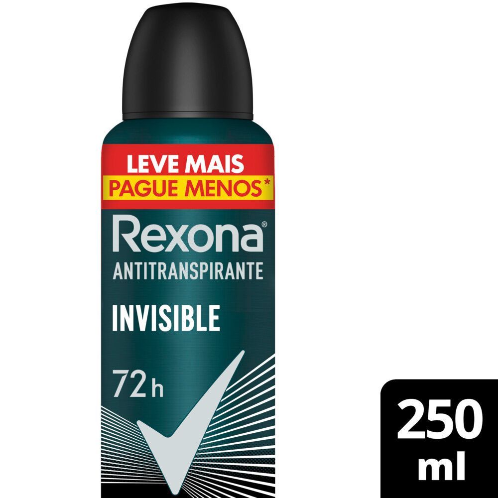 Desodorante Rexona Men Invisible 250 ml - frontal