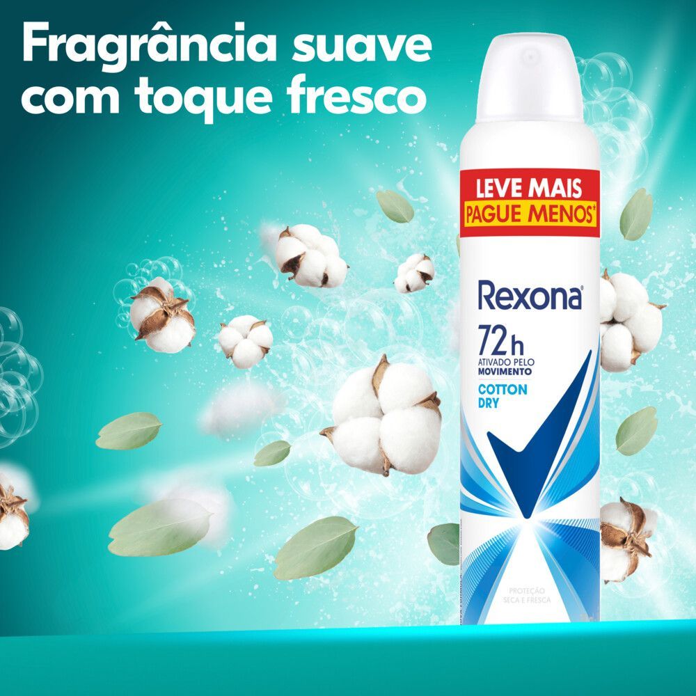 Produto com algodões e folhas destacando fragrância suave