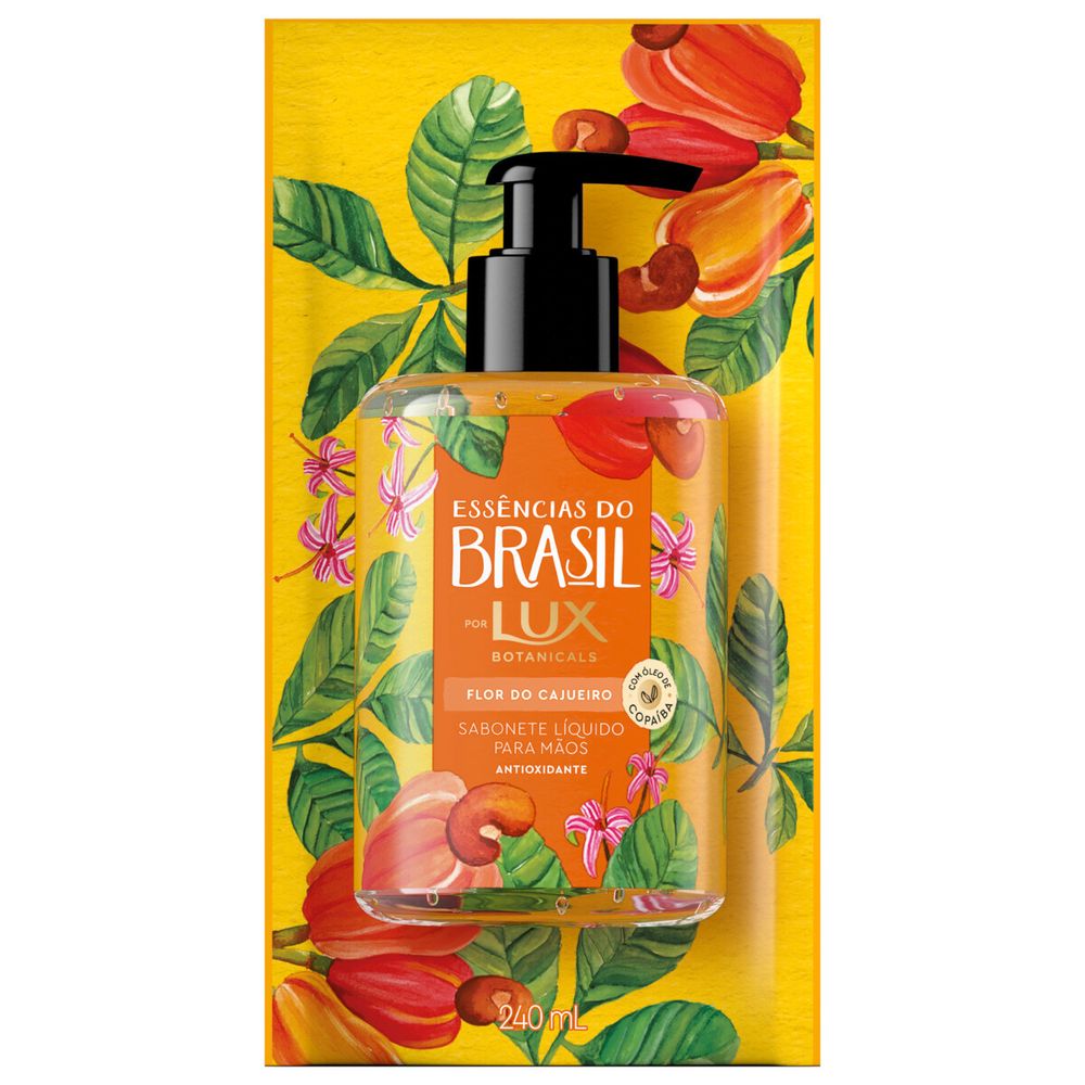 Detalhe da embalagem com destaque para ingredientes e volume 240ml