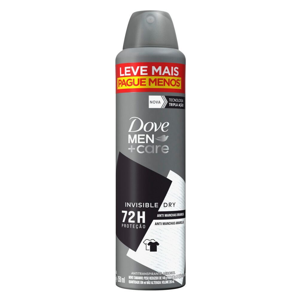 Desodorante Aerosol Dove Men+Care Invisible Dry 250 ml - vista frontal