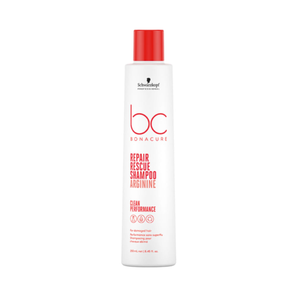 Frontal do frasco do Shampoo Schwarzkopf Professional BC Bonacure Repair Rescue 250ml