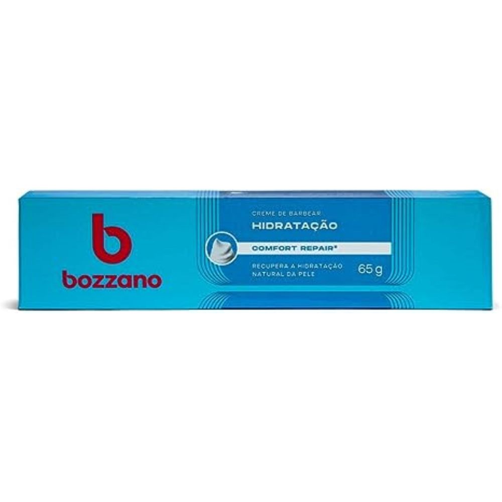 Embalagem Creme de Barbear Bozzano Hidratação 65g vista frontal
