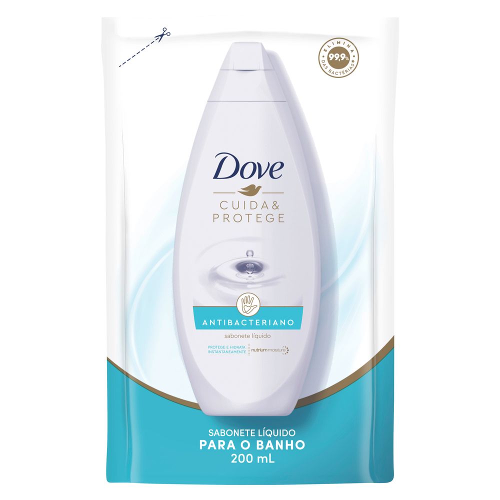 Detalhe da embalagem Dove Cuida & Protege com tecnologia Nutrium Moisture