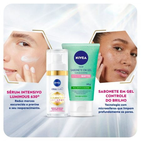 Produtos do kit Nivea lado a lado mostrando embalagens