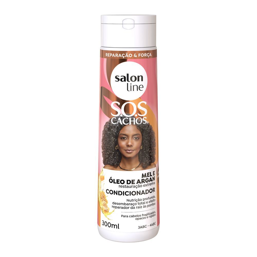 Condicionador Salon Line SOS Cachos Mel e Óleo de Argan 300ml vista frontal