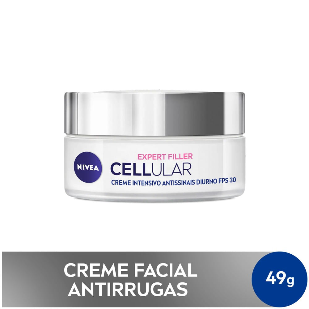 Pote do Creme Facial Antissinais Nivea Cellular FPS30 50g