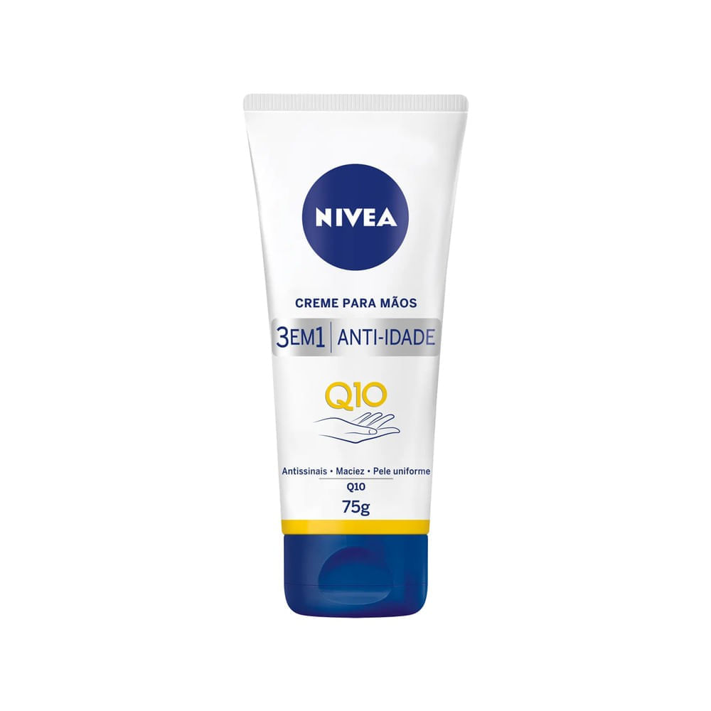 Detalhe da embalagem do creme NIVEA Q10 Plus Reparação 75g