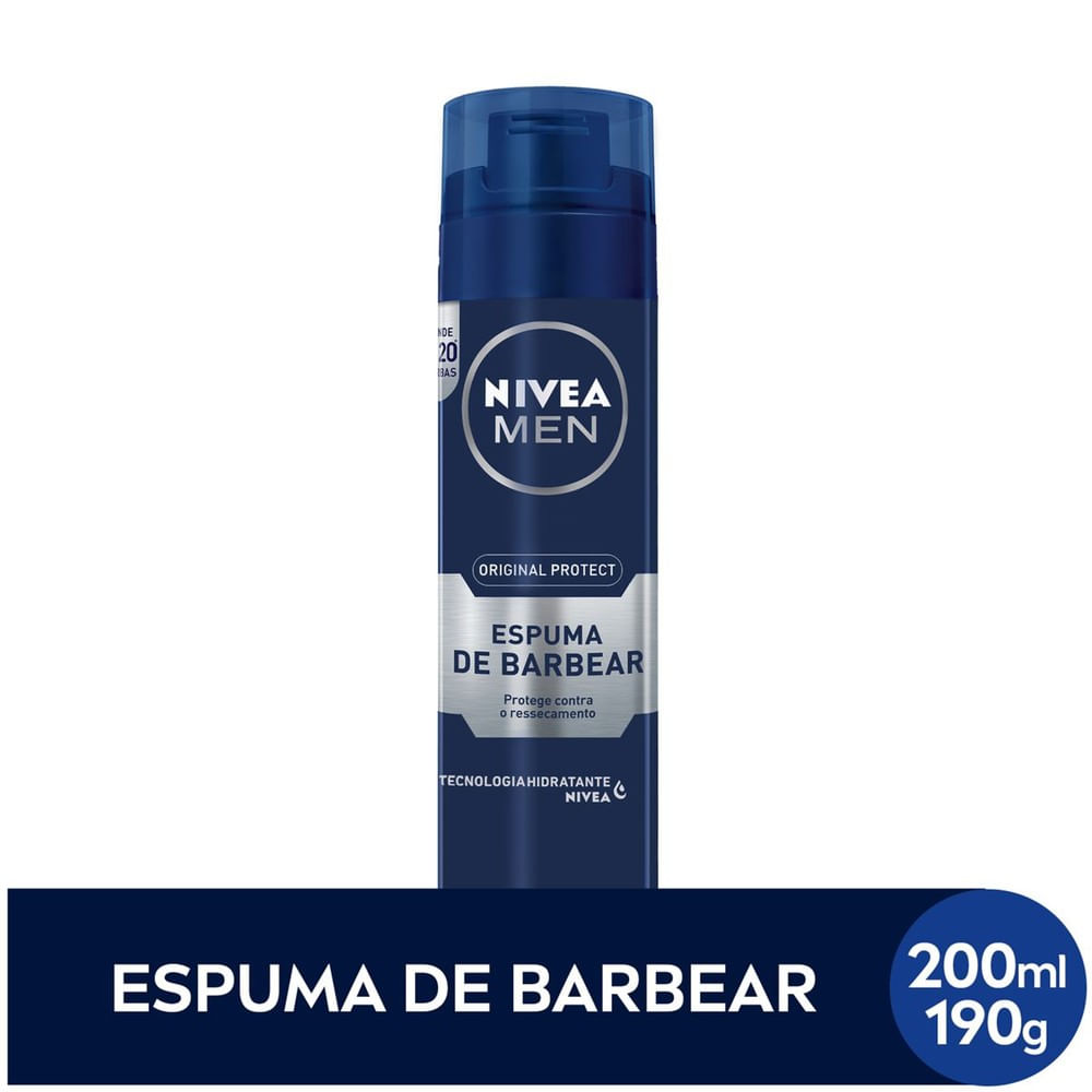 Frasco NIVEA MEN Original Protect 200ml sobre fundo branco