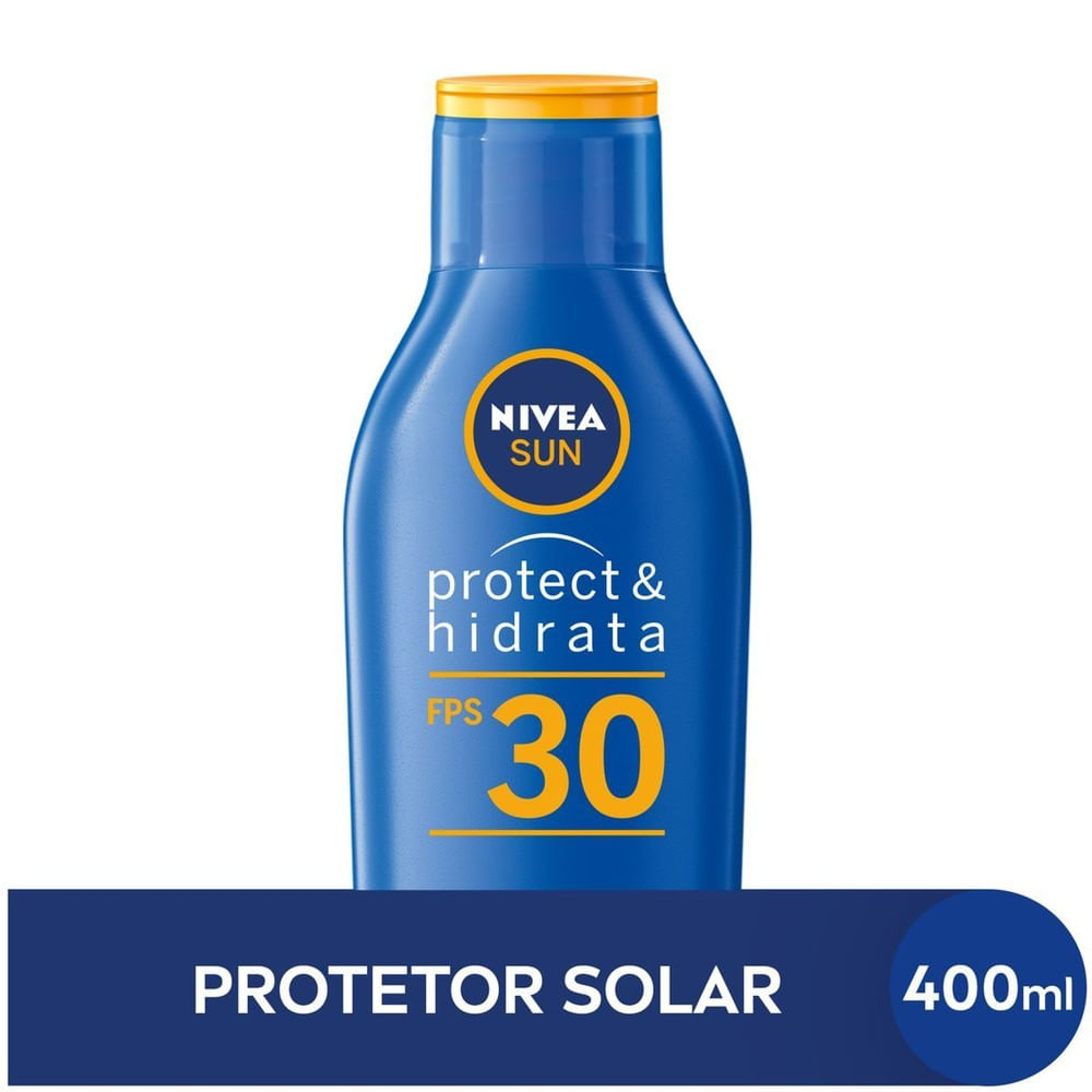 Protetor Solar Nivea Sun Protect & Hidrata FPS30 400ml em destaque