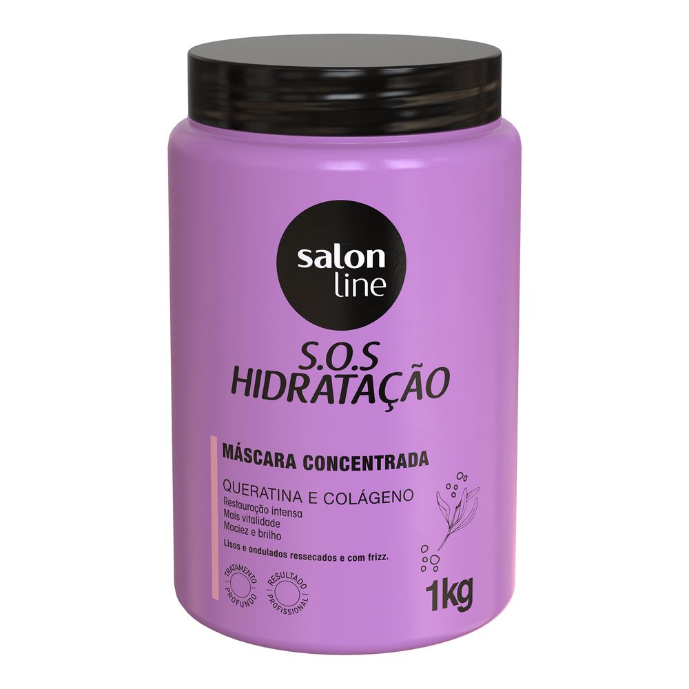 Detalhe da embalagem e rótulo da Máscara S.O.S Hidratação