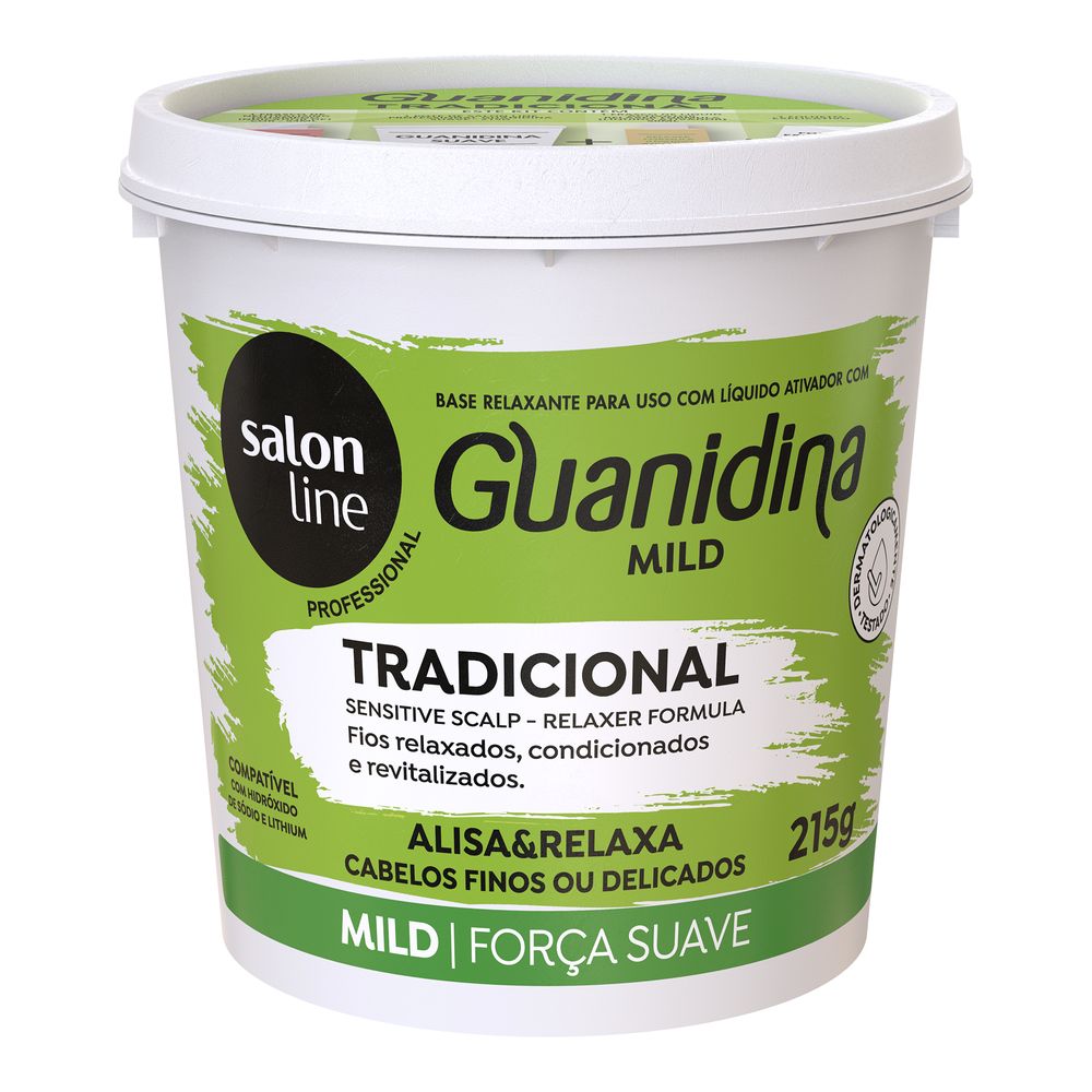 Pote frontal do Creme Relaxante Guanidina Mild Salon Line 215g
