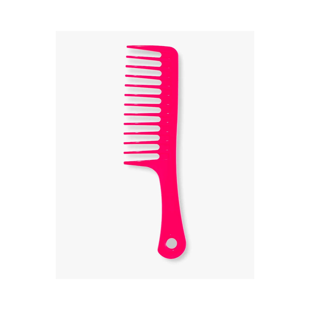 Pente ProArt Dentes Largos Rosa sem embalagem sobre fundo branco