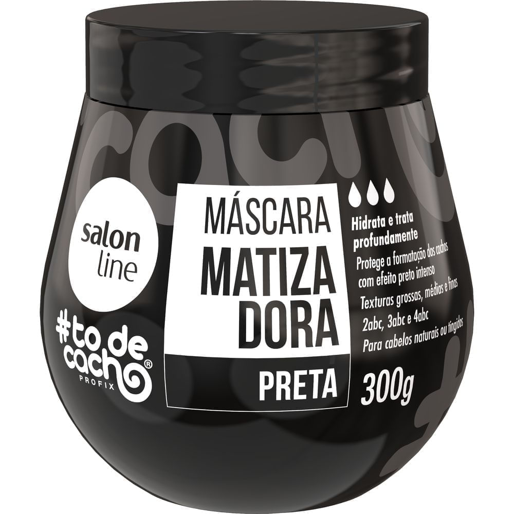 Máscara Matizadora Salon Line #Todecacho Preta 300g - detalhe lateral
