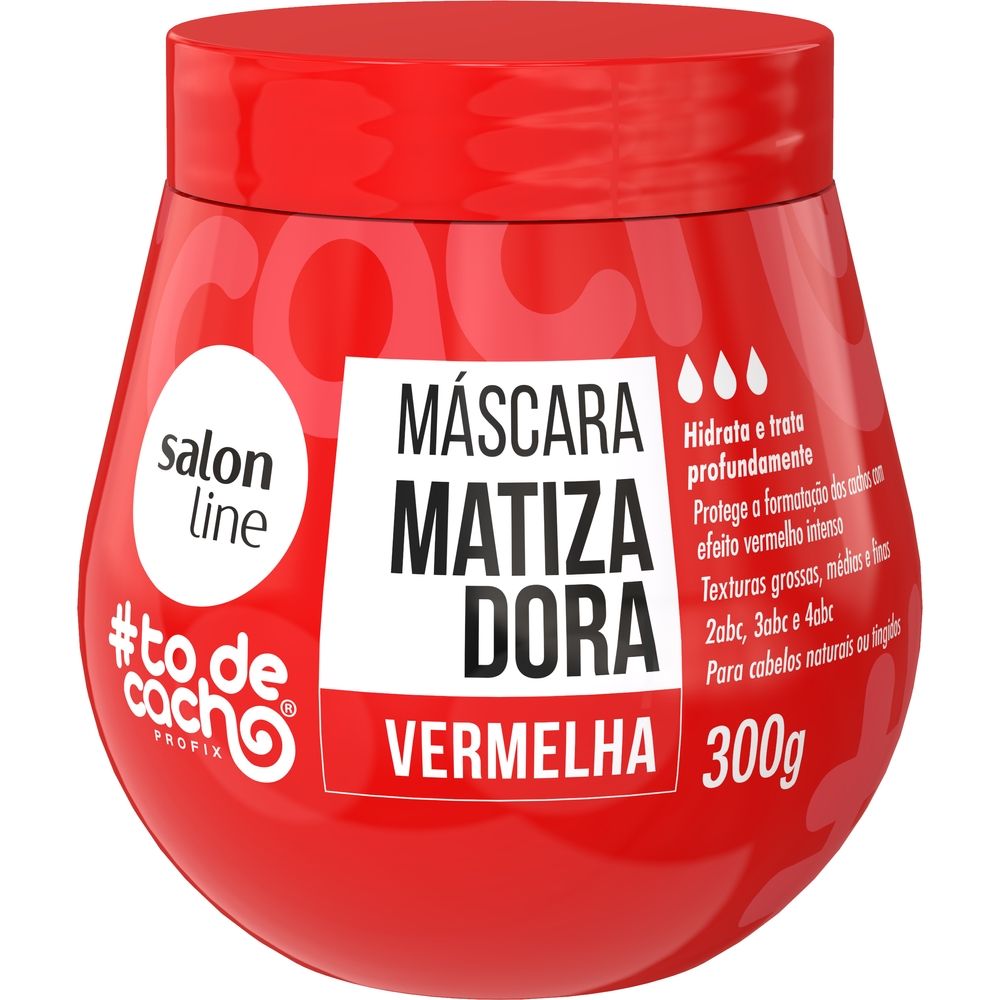 Máscara Matizadora Salon Line #Todecacho Vermelha 300g - embalagem frontal