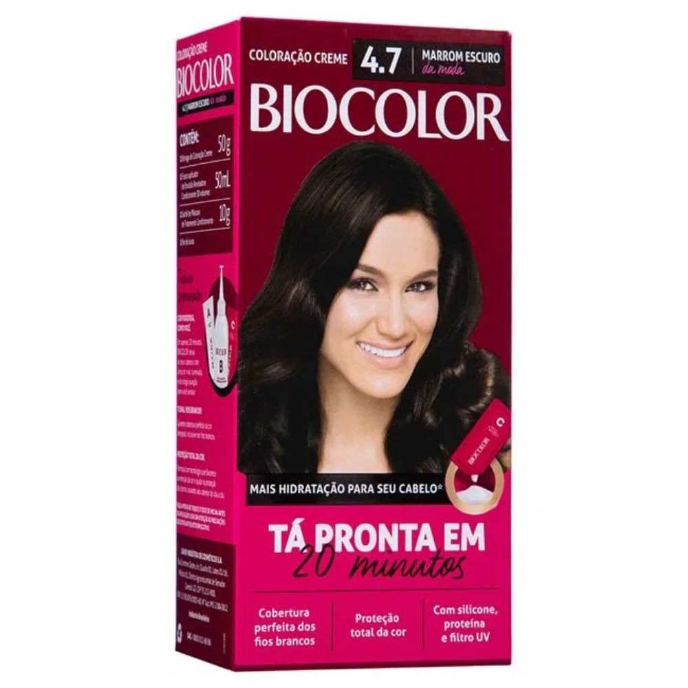 Embalagem da coloração Biocolor Marrom Escuro da Moda 4.7