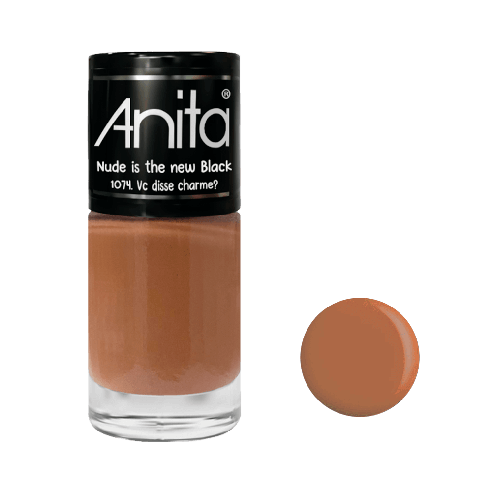 Esmalte Anita Coleção Nude Is The New Black - Vc Disse Charme, frasco e amostra da cor