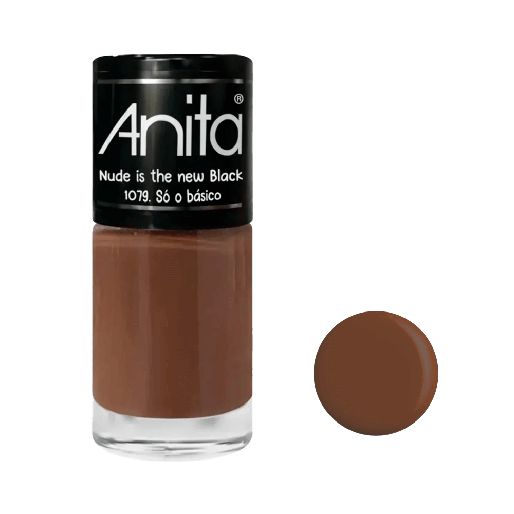 Frasco de esmalte Anita Nude is the new Black 1079 em fundo preto