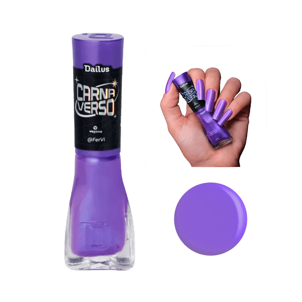 Esmalte Dailus Carnaverso Fervi roxo vibrante com acabamento cremoso