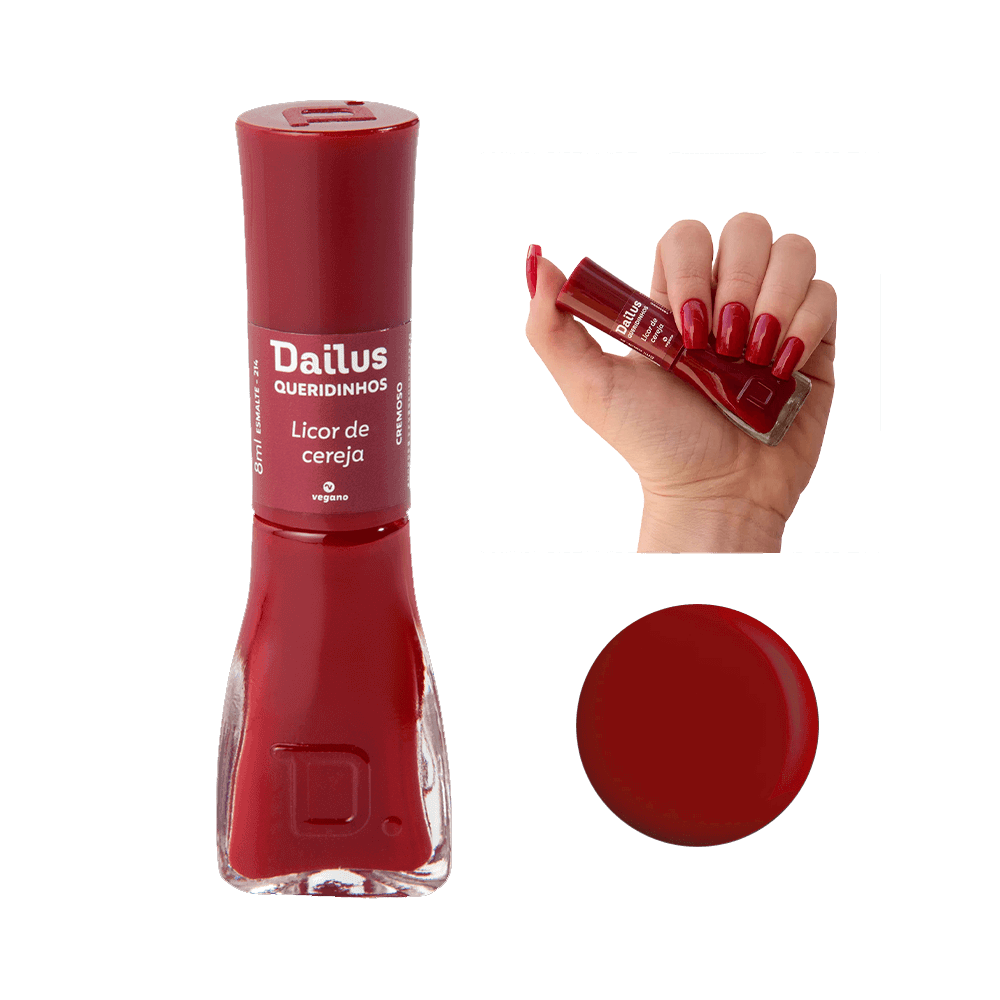 Esmalte Dailus Queridinhos Licor de Cereja frasco 8ml