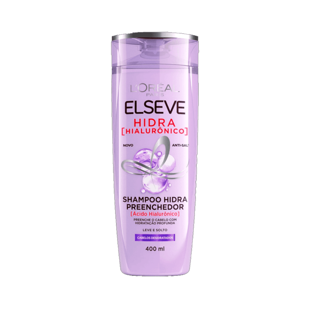 Frasco do Shampoo Elseve Hidra Hialurônico 400ml