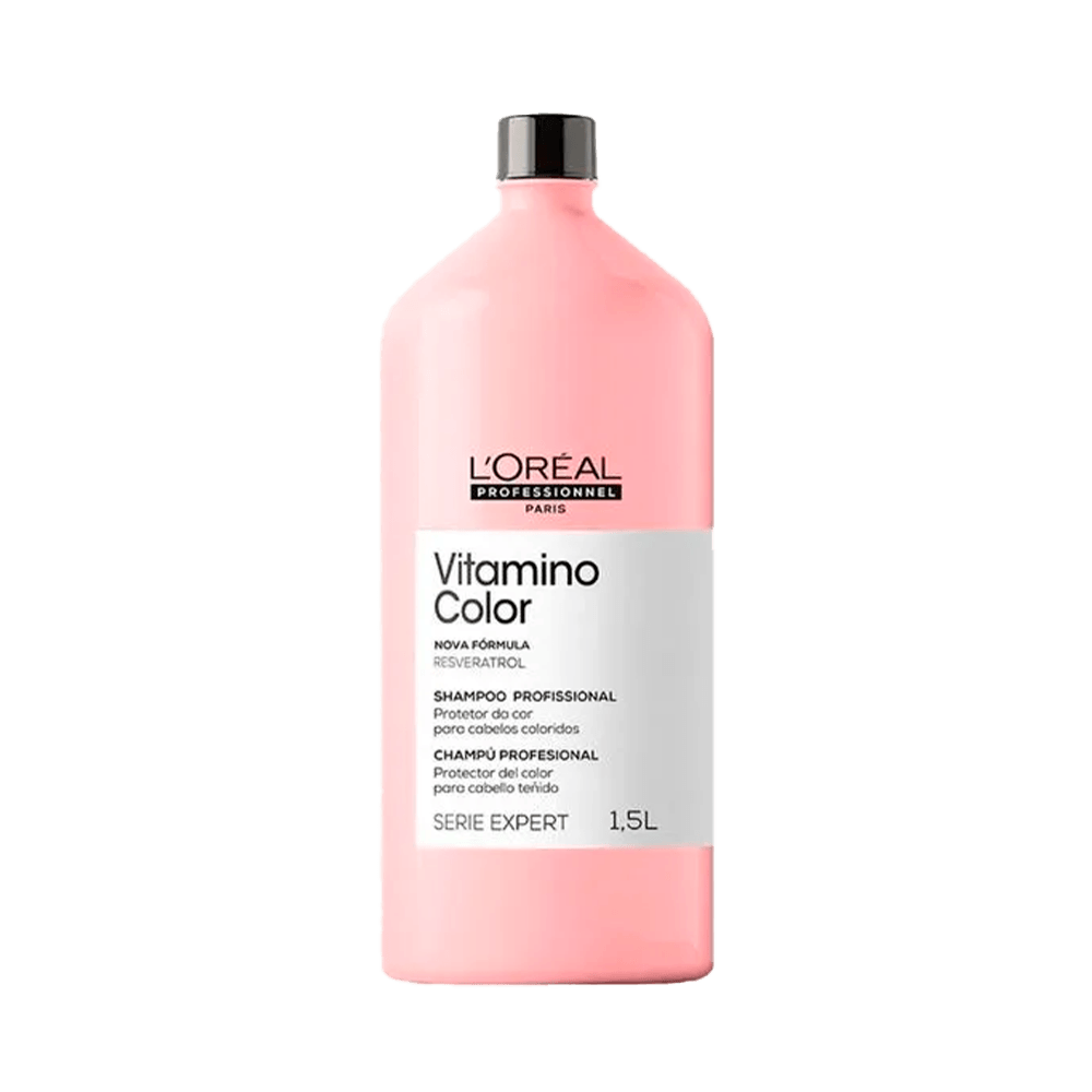Frasco do Shampoo L'Oréal Professionnel Serie Expert Vitamino Color 1500ml