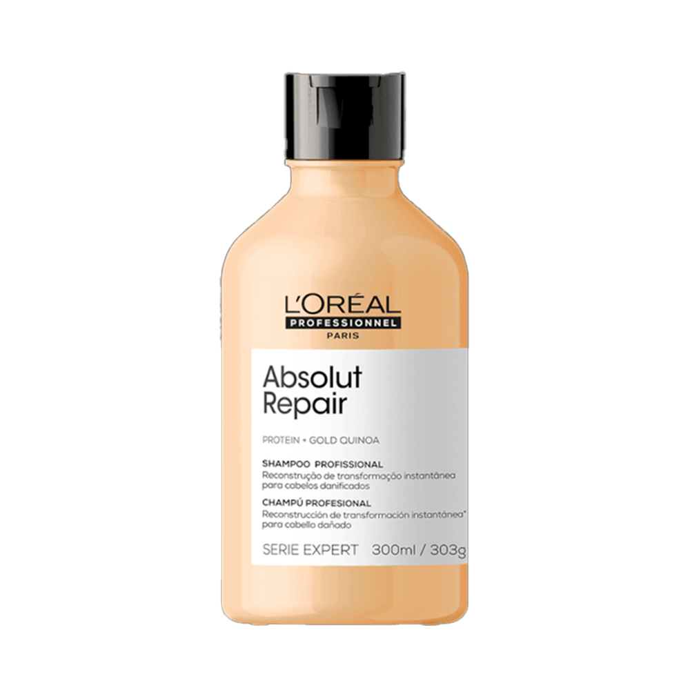 Frontal do frasco Shampoo L'Oréal Professionnel Serie Expert Absolut Repair 300ml