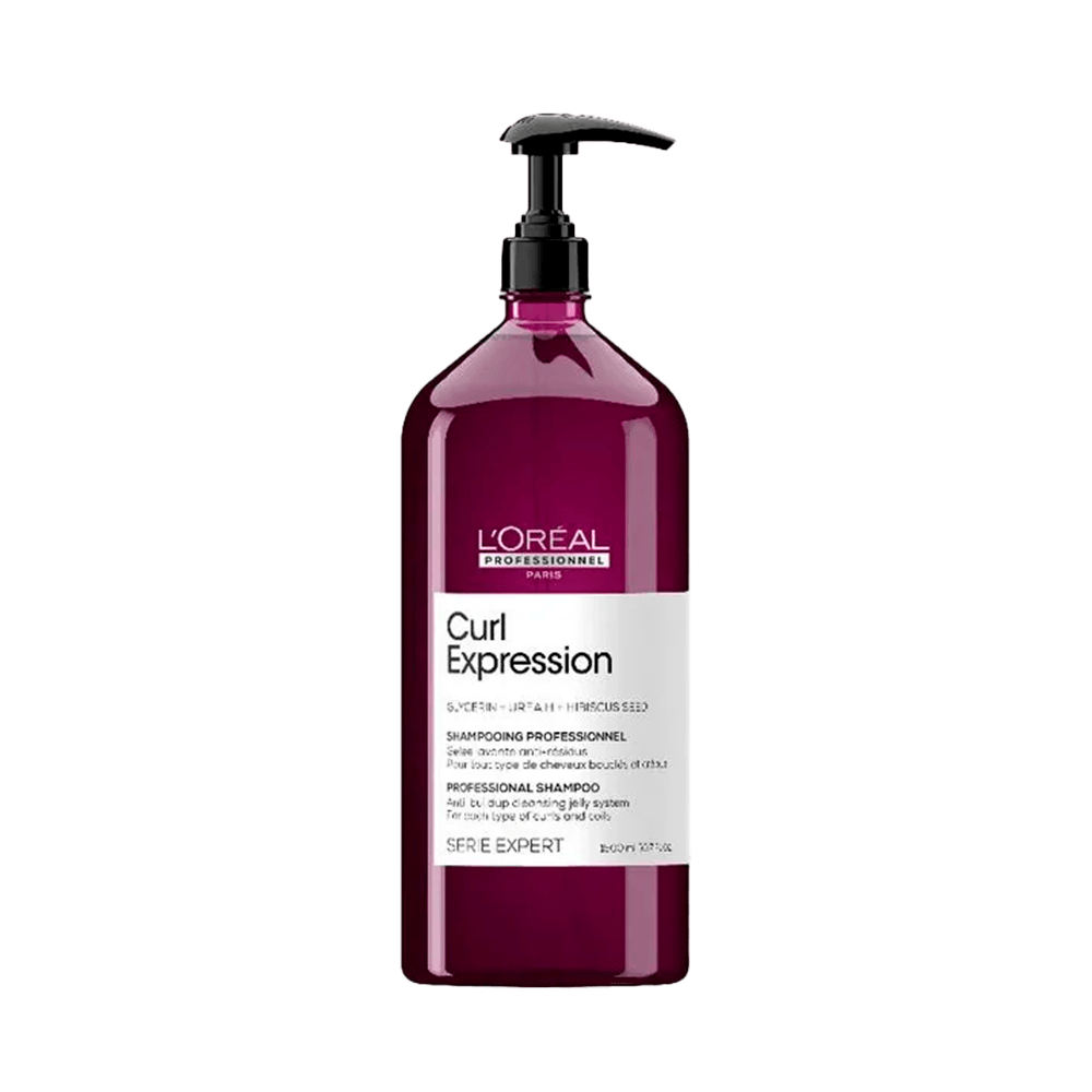 Frasco grande de Shampoo L'Oréal Professionnel Serie Expert Curl Expression 1500ml com dispenser