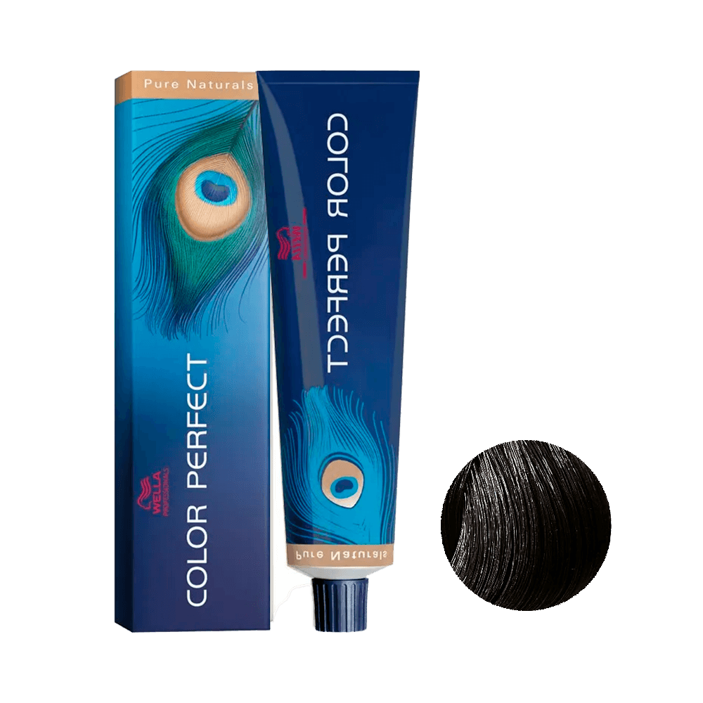 Tubo de coloração Color Perfect Pure Naturals 3/0 Castanho Escuro
