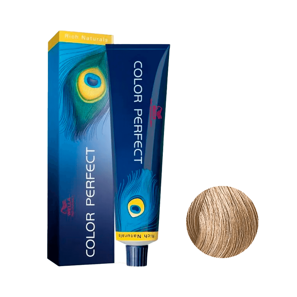Coloração Color Perfect Rich Naturals 9/1 Wella Professionals - embalagem e tubo 60g