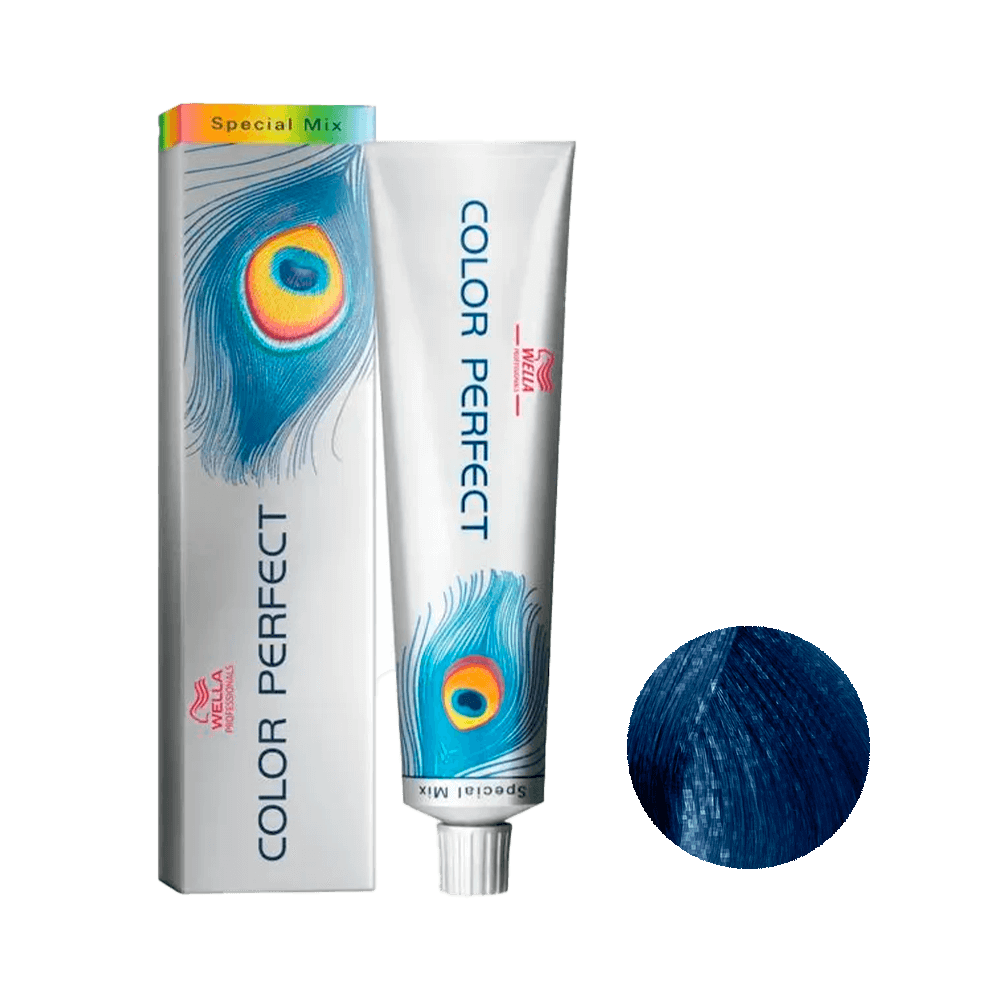 Coloração Color Perfect Special Mix 0/88 Azul Intenso Wella Professionals embalagem e tubo