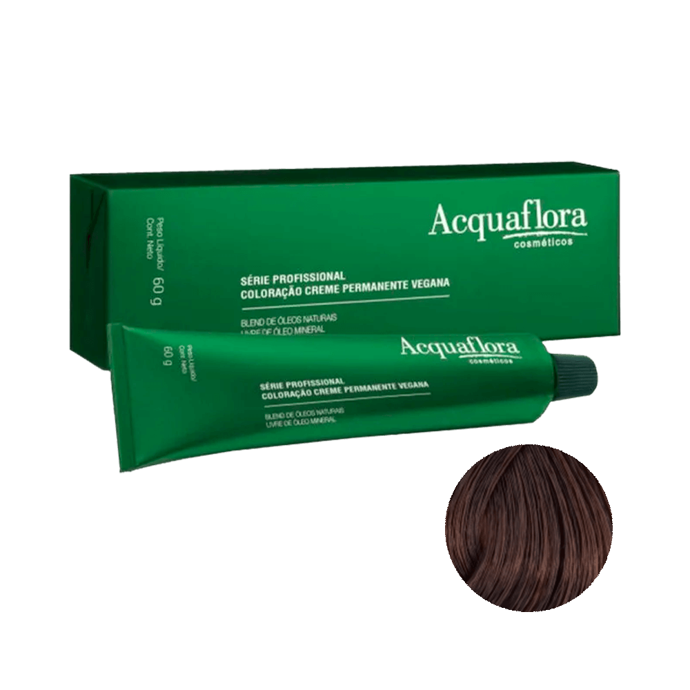 Embalagem Acquaflora Coloração Crem e Permanente Vegana 5.77 60g