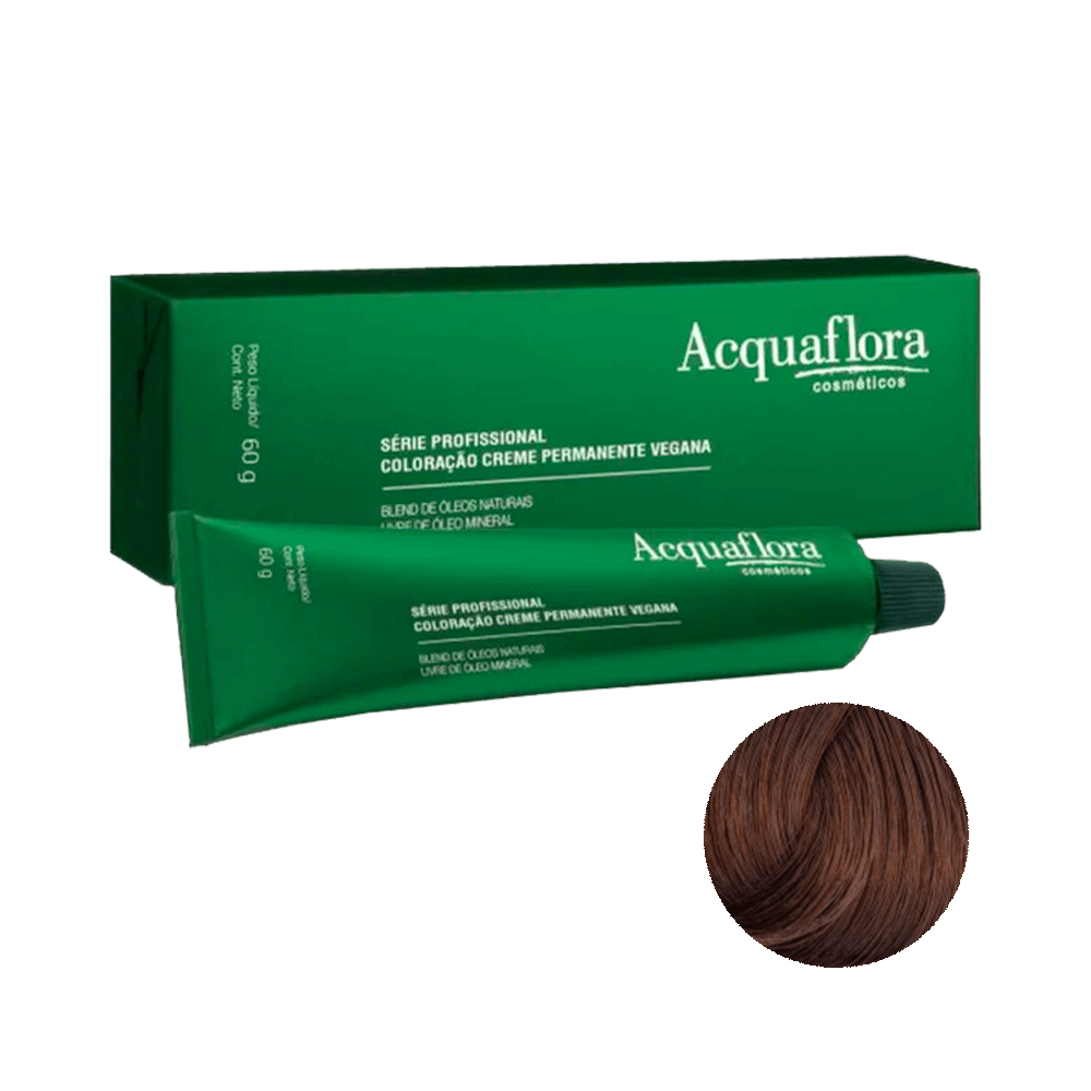 Coloração Acquaflora Creme Permanente Vegana 7.77 Louro Natural Marrom Intenso 60g