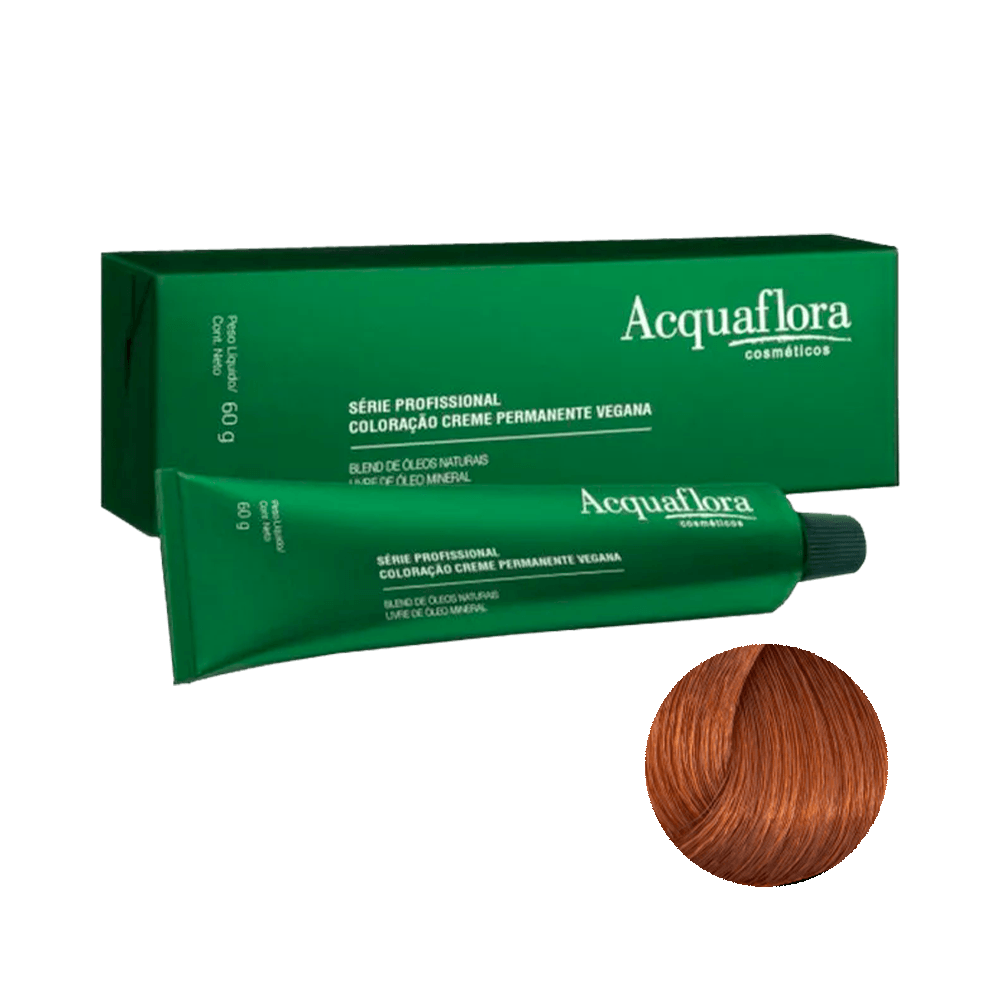 Embalagem e tubo Coloração Acquaflora Creme Permanente Vegana 8.34