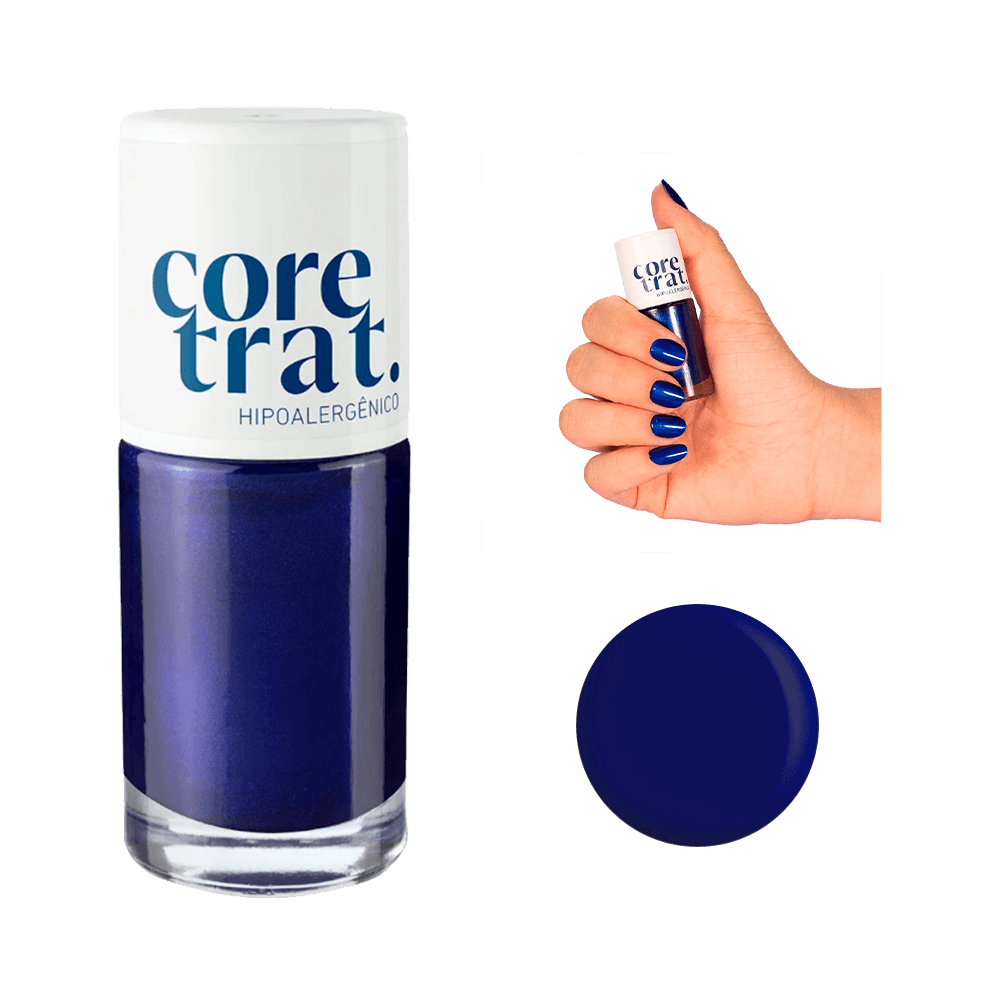 Frasco de esmalte Blant Coretrat Tudo Azul - acabamento perolado