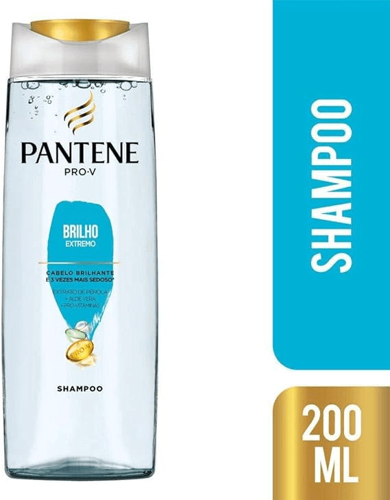 Detalhe do rótulo Pantene Pro-V Brilho Extremo 200ml