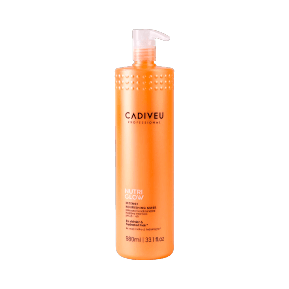 Máscara Cadiveu Nutri Glow 980ml embalagem laranja com pump