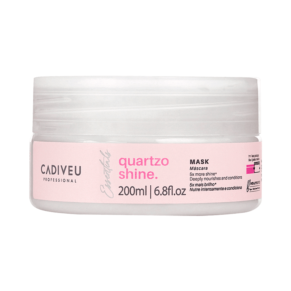 Máscara Condicionante Cadiveu Quartzo Shine 200ml - embalagem frontal rosa